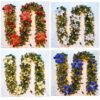 2.7M Christmas Garland with LED Lights Luxury Rattan Wreath Fireplace Stair Decoration