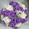 Artificial Rose Wedding Bouquet 24 Heads Romantic Bridal Hand Holding Flowers 26cm