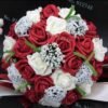Artificial Rose Wedding Bouquet 24 Heads Romantic Bridal Hand Holding Flowers 26cm