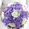Artificial Rose Wedding Bouquet 24 Heads Romantic Bridal Hand Holding Flowers 26cm