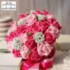 Artificial Rose Wedding Bouquet 24 Heads Romantic Bridal Hand Holding Flowers 26cm
