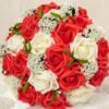 Artificial Rose Wedding Bouquet 24 Heads Romantic Bridal Hand Holding Flowers 26cm