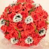 Artificial Rose Wedding Bouquet 24 Heads Romantic Bridal Hand Holding Flowers 26cm