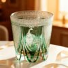 Edo Kiriko Handcrafted Peacock Motif Whisky Glass