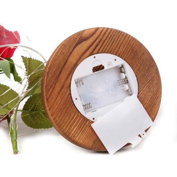 LED Enchanted Rose in Glass Dome Light Up Artificial Flower Gift Valentine Anniversary
