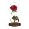 LED Enchanted Rose in Glass Dome Light Up Artificial Flower Gift Valentine Anniversary