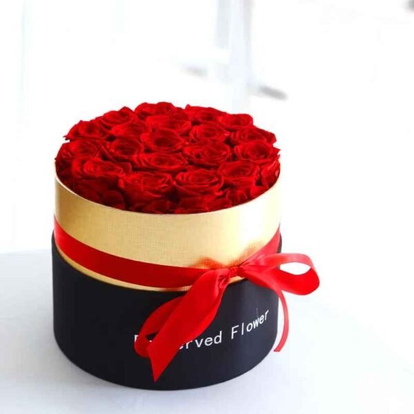 Luxury Preserved Rose Gift Box Forever Real Flowers Valentine Anniversary Hat Box