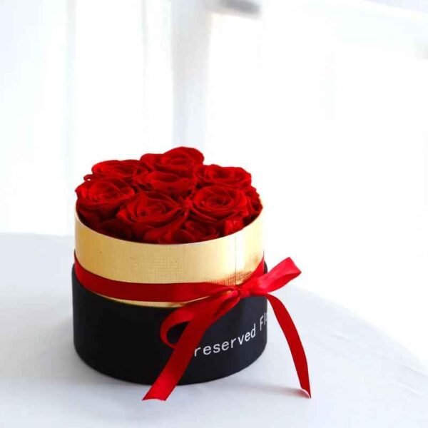 Luxury Preserved Rose Gift Box Forever Real Flowers Valentine Anniversary Hat Box