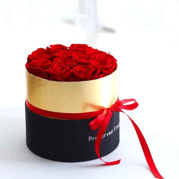 Luxury Preserved Rose Gift Box Forever Real Flowers Valentine Anniversary Hat Box