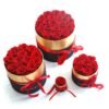 Luxury Preserved Rose Gift Box Forever Real Flowers Valentine Anniversary Hat Box
