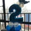 DIY Number Balloon Tower Kit with Crown Large Foil Age Birthday Party Decoration Boy Girl