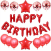 Happy Birthday Balloon Banner Set 25pcs Foil Letters Confetti Stars Party Kit