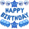 Happy Birthday Balloon Banner Set 25pcs Foil Letters Confetti Stars Party Kit