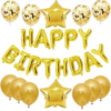 Happy Birthday Balloon Banner Set 25pcs Foil Letters Confetti Stars Party Kit