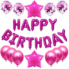 Happy Birthday Balloon Banner Set 25pcs Foil Letters Confetti Stars Party Kit