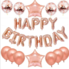 Happy Birthday Balloon Banner Set 25pcs Foil Letters Confetti Stars Party Kit