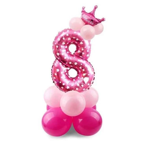 17pcs Birthday Number Balloon Set 32 Inch Foil Helium Decor Boy Girl