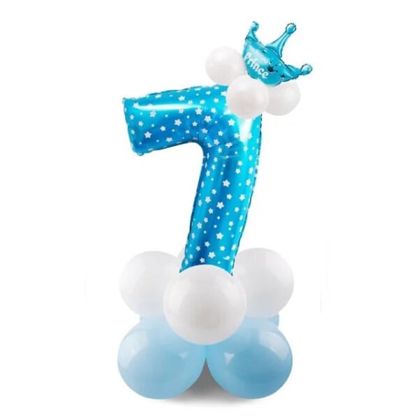 17pcs Birthday Number Balloon Set 32 Inch Foil Helium Decor Boy Girl