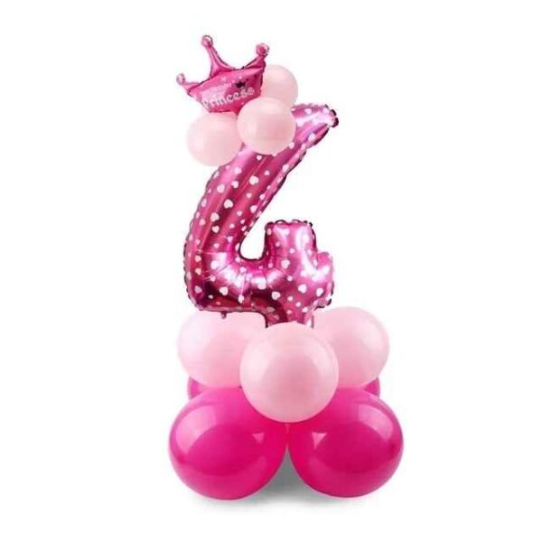 17pcs Birthday Number Balloon Set 32 Inch Foil Helium Decor Boy Girl