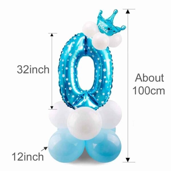 17pcs Birthday Number Balloon Set 32 Inch Foil Helium Decor Boy Girl