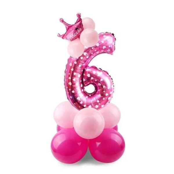 17pcs Birthday Number Balloon Set 32 Inch Foil Helium Decor Boy Girl