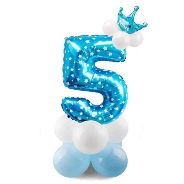 17pcs Birthday Number Balloon Set 32 Inch Foil Helium Decor Boy Girl