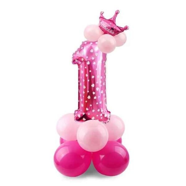 17pcs Birthday Number Balloon Set 32 Inch Foil Helium Decor Boy Girl
