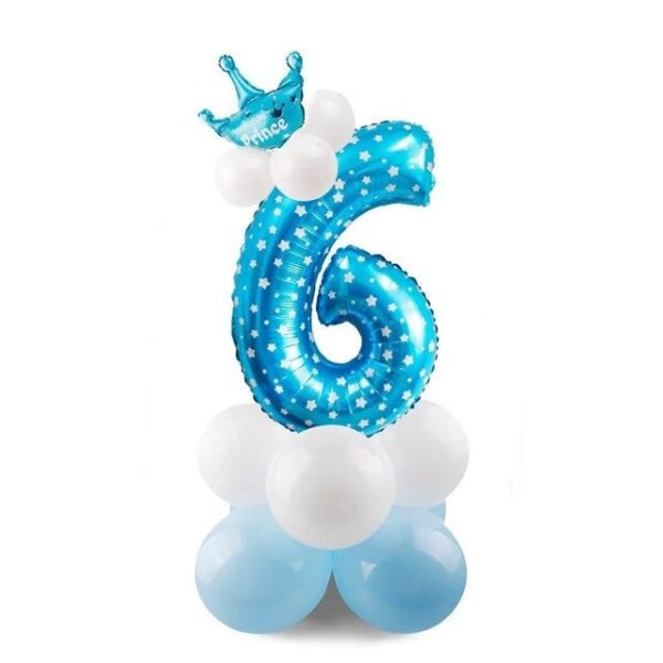 17pcs Birthday Number Balloon Set 32 Inch Foil Helium Decor Boy Girl