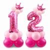 17pcs Birthday Number Balloon Set 32 Inch Foil Helium Decor Boy Girl