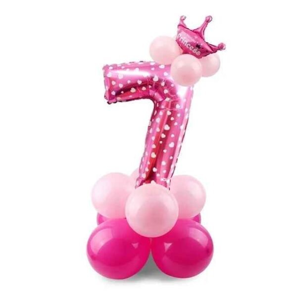 17pcs Birthday Number Balloon Set 32 Inch Foil Helium Decor Boy Girl