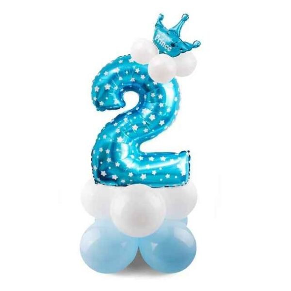 17pcs Birthday Number Balloon Set 32 Inch Foil Helium Decor Boy Girl