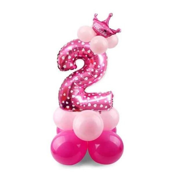 17pcs Birthday Number Balloon Set 32 Inch Foil Helium Decor Boy Girl