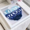 Personalized Flower Shadow Box Gift for Mum Custom Names Rose Frame Mothers Day Present