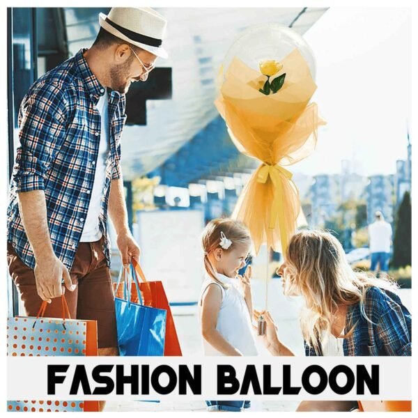 LED Rose Balloon Bouquet Luminous Bobo Ball Valentine Birthday Gift DIY Kit