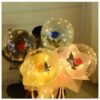 LED Rose Balloon Bouquet Luminous Bobo Ball Valentine Birthday Gift DIY Kit