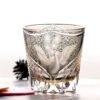 Edo Kiriko Handcrafted Peacock Pattern Whisky Glass Gray Phoenix