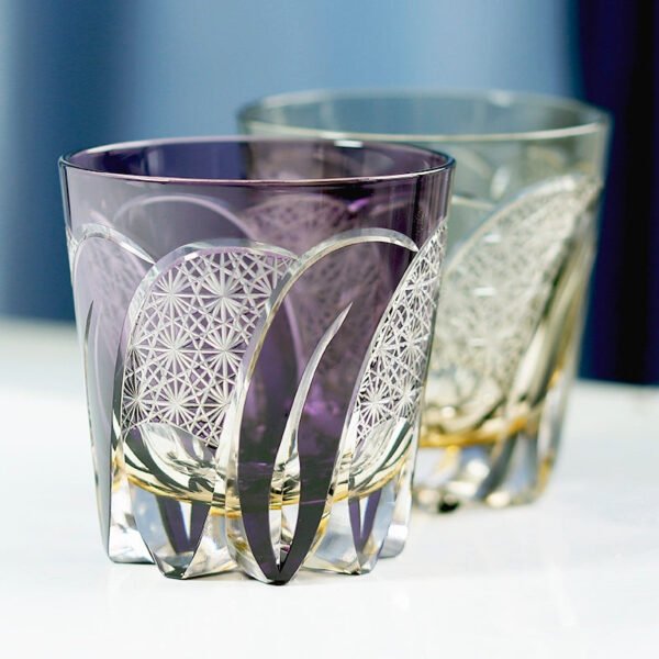 Edo Kiriko Handcrafted Moonbow Whiskey Glass