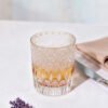 Edo Kiriko Handcrafted Sunset-Toned Crystal Glass