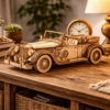 3D Wooden Vintage Car Puzzle – DIY Assembly Model Kit