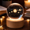 3D Crystal Ball Solar System Globe – LED Astronomy Planet Decoration