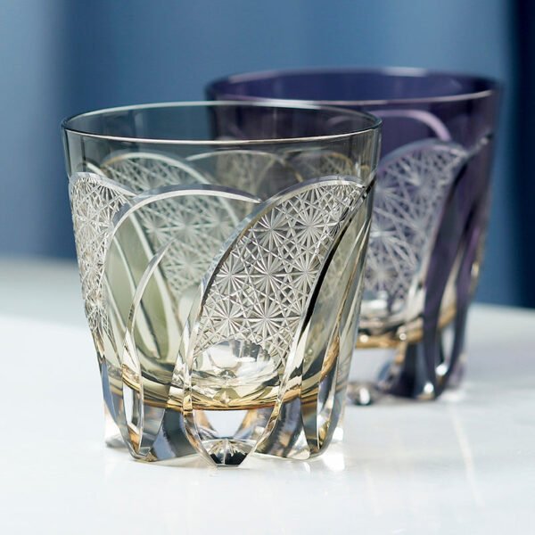 Edo Kiriko Handcrafted Moonbow Whiskey Glass