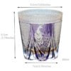 Edo Kiriko Handcrafted Peacock Motif Whisky Glass