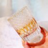 Edo Kiriko Handcrafted Sunset-Toned Crystal Glass