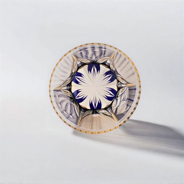 Edo Kiriko Handcrafted Peacock Motif Whisky Glass