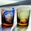 Edo Kiriko Handcrafted Raijin Whisky Glass