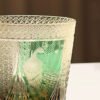 Edo Kiriko Handcrafted Peacock Motif Whisky Glass