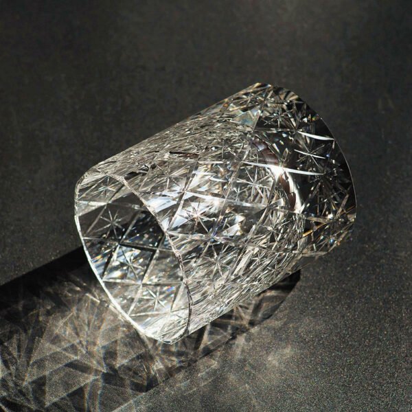 Edo Kiriko Handcrafted Stellar Prism Crystal Whisky Glass