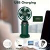 USB Rechargeable Mini Fan – 6 Speed with Smart LED Display
