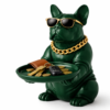 Bulldog Dog Figurine Key Storage Box – Resin Home Decor Statue