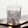 Edo Kiriko Handcrafted Takeha & Chrysanthemum Whisky Glass